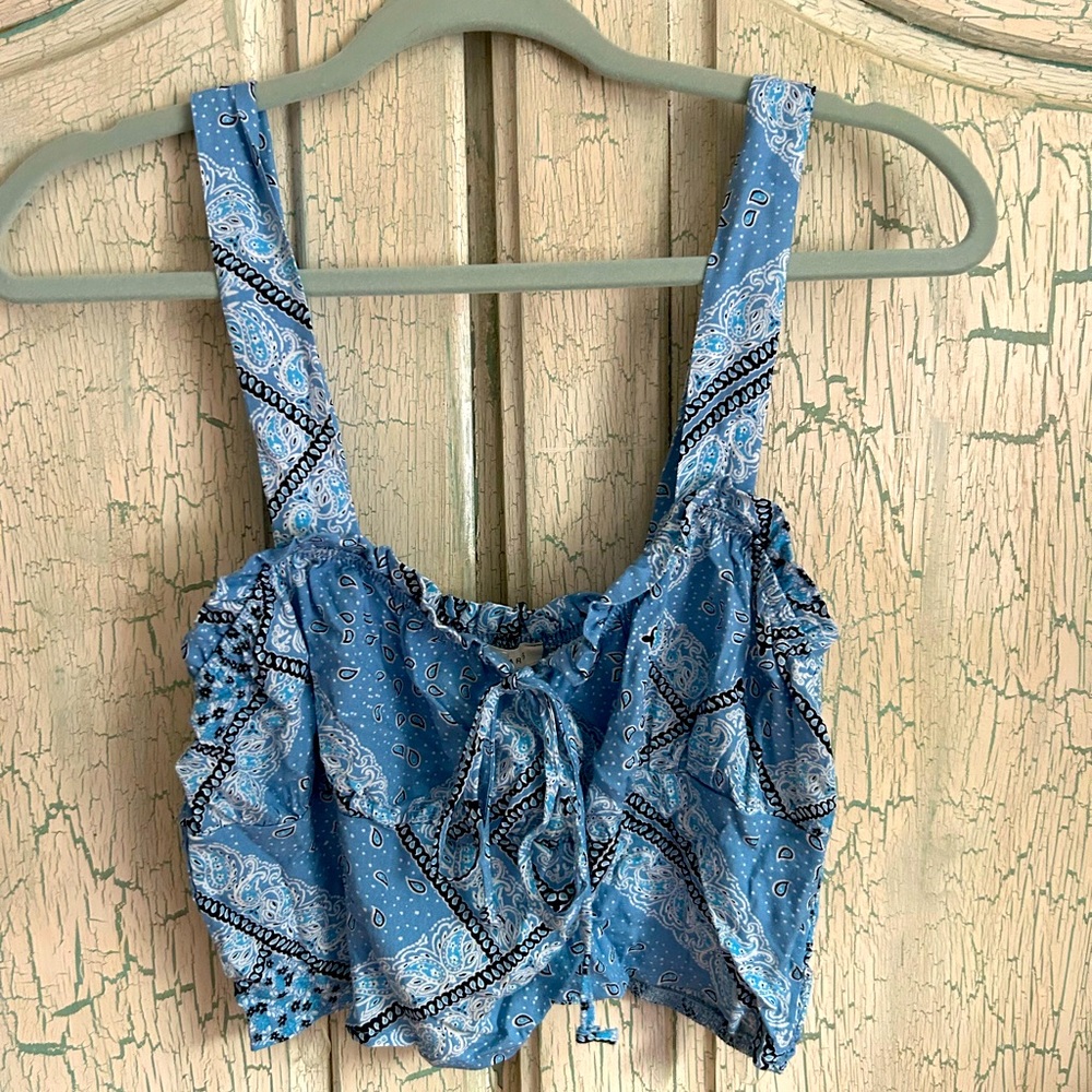 LA Hearts Blue Handkerchief Tank Top